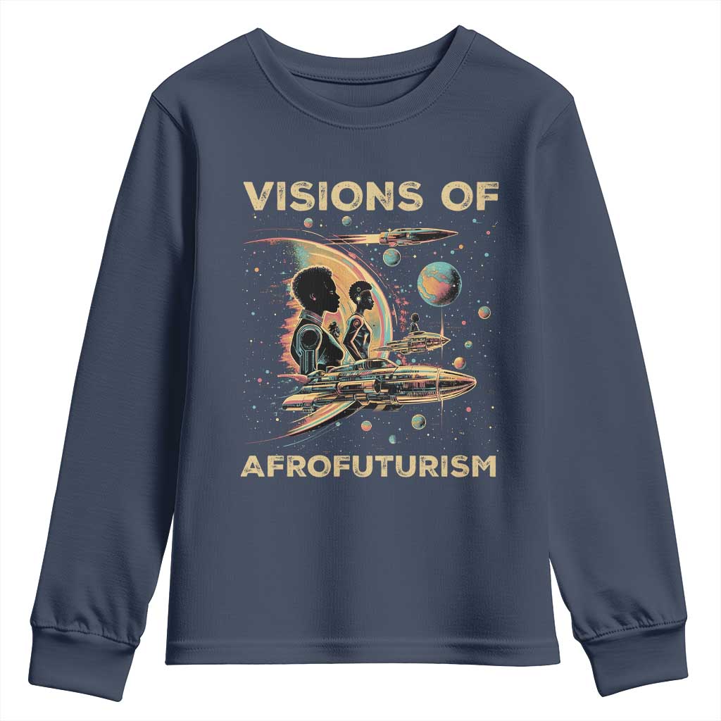 Visions Of Afrofuturism Youth Sweatshirt African American Black History And Future TS09