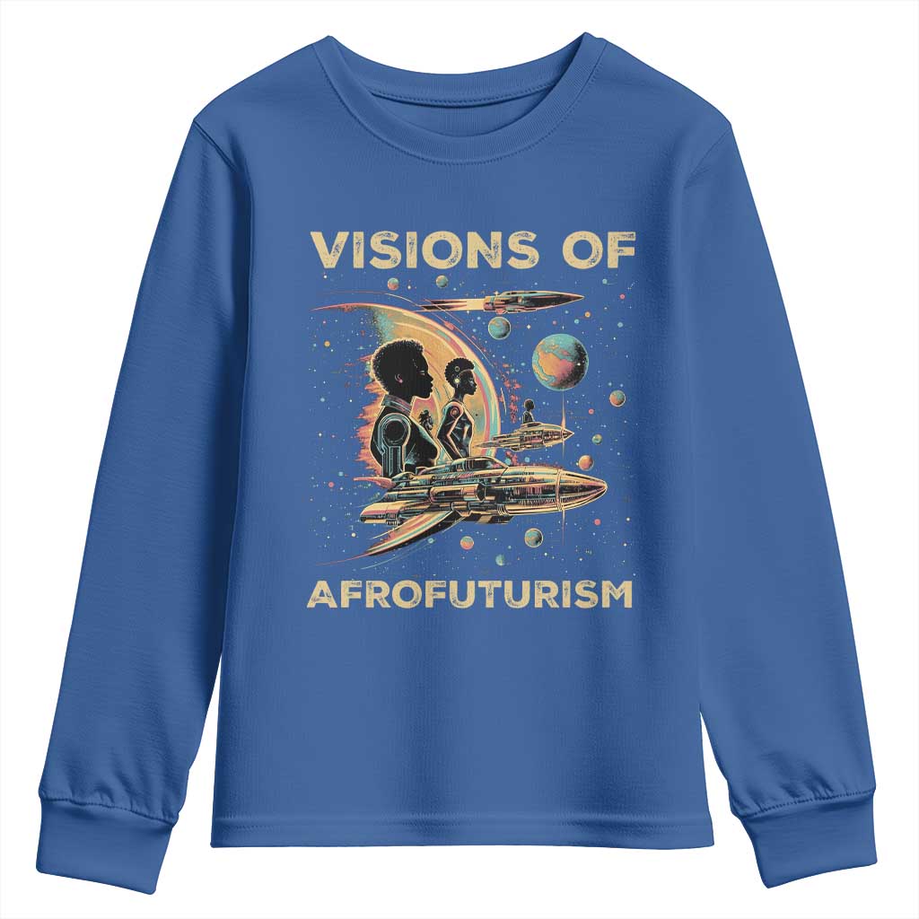 Visions Of Afrofuturism Youth Sweatshirt African American Black History And Future TS09