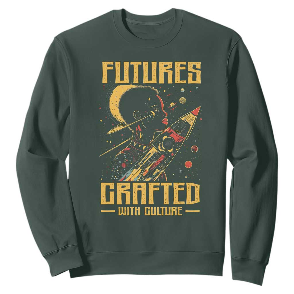 African American Afrofuturism Sweatshirt Futures Crafted With Culture TS09