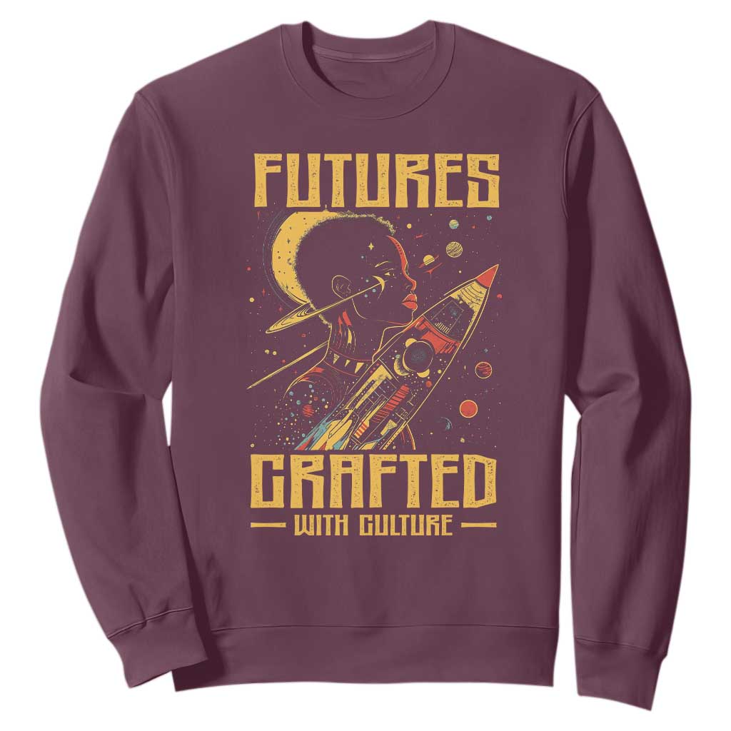 African American Afrofuturism Sweatshirt Futures Crafted With Culture TS09