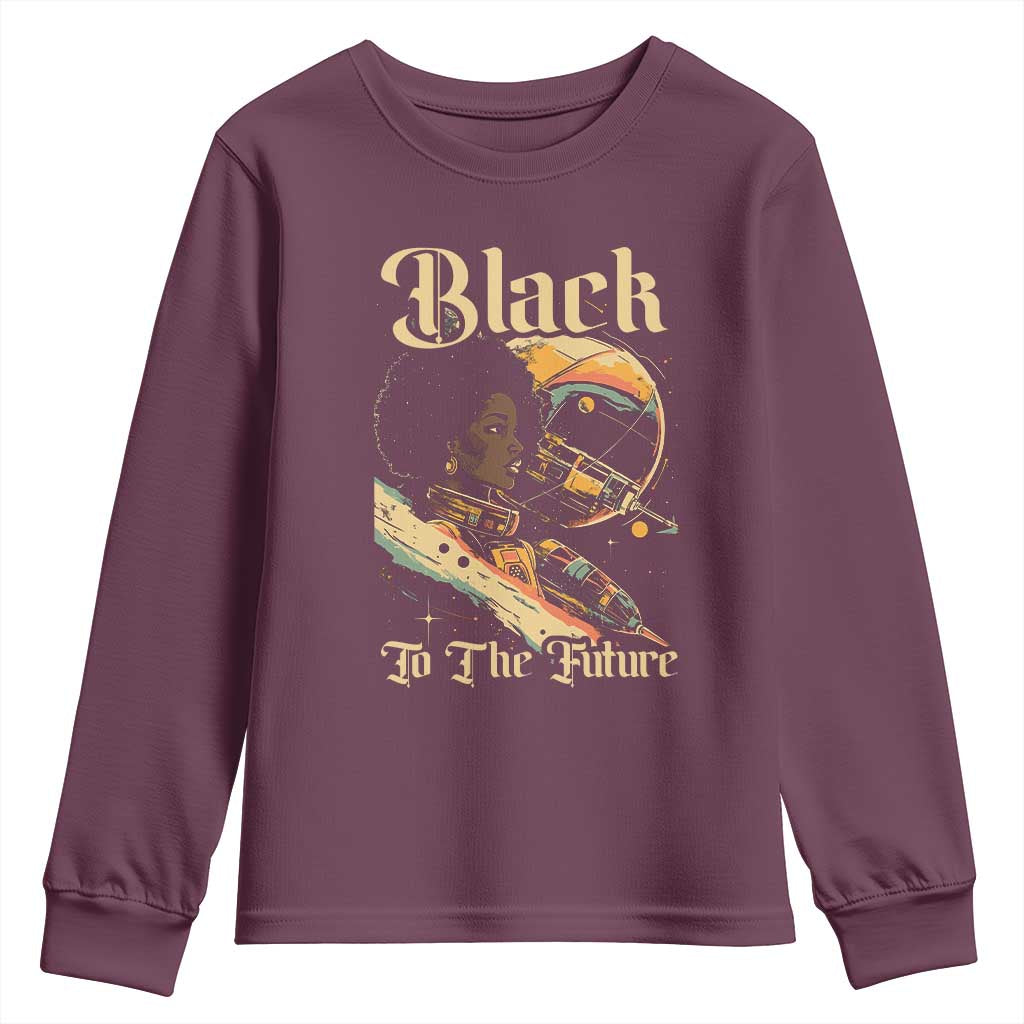 African American Afrofuturism Youth Sweatshirt Black To The Future TS09