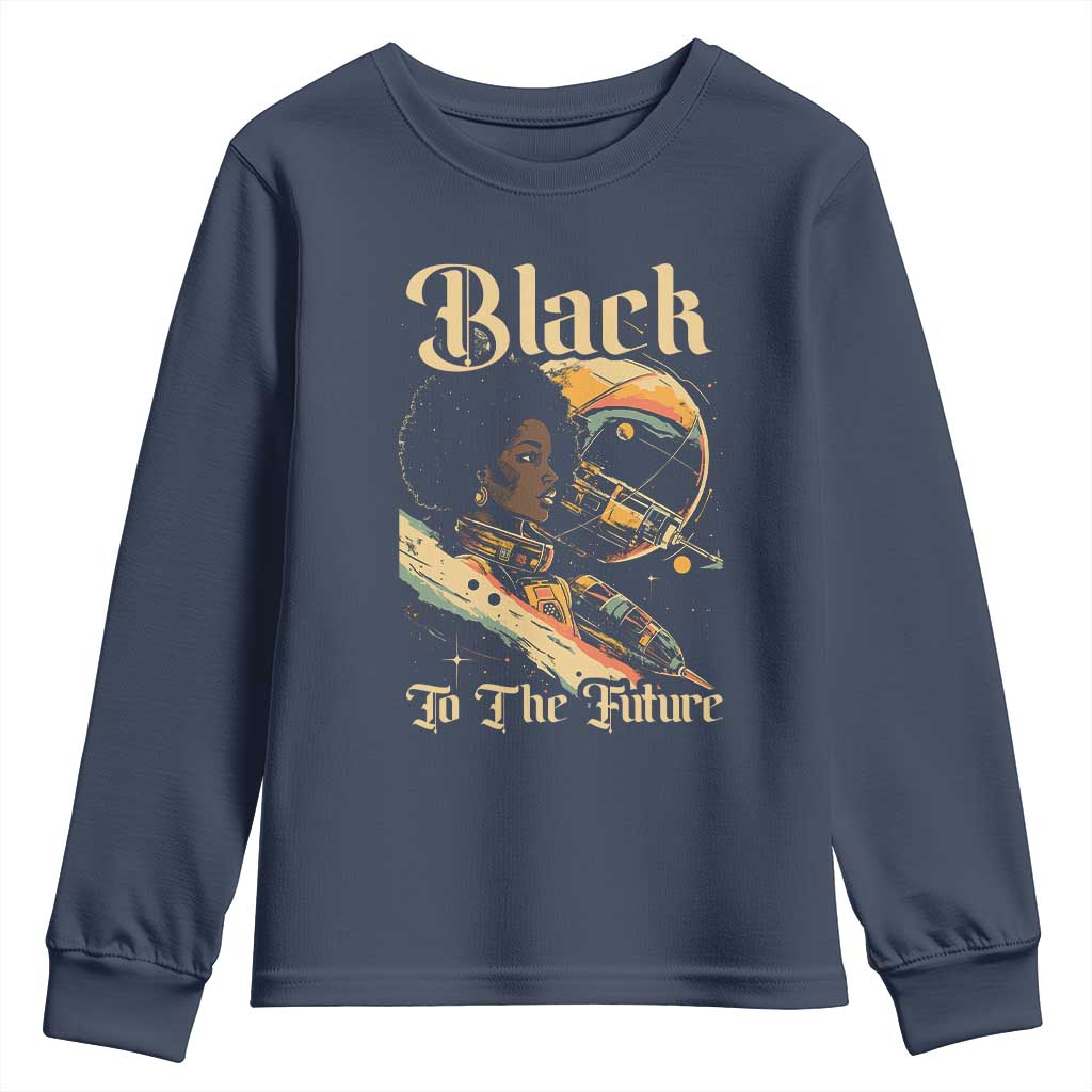 African American Afrofuturism Youth Sweatshirt Black To The Future TS09