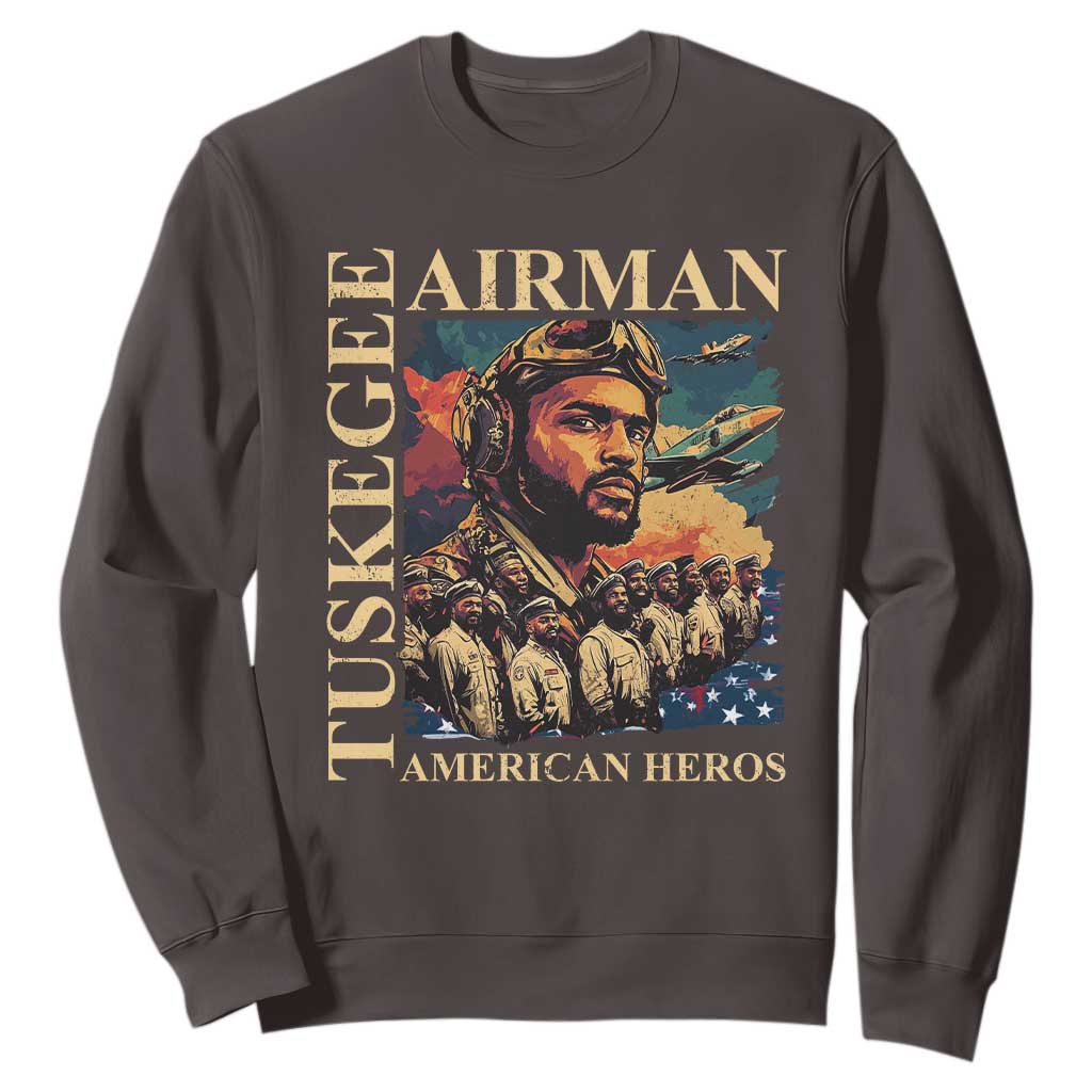 Tuskegee Airman Sweatshirt American Heroes US Pilots Black History TS09