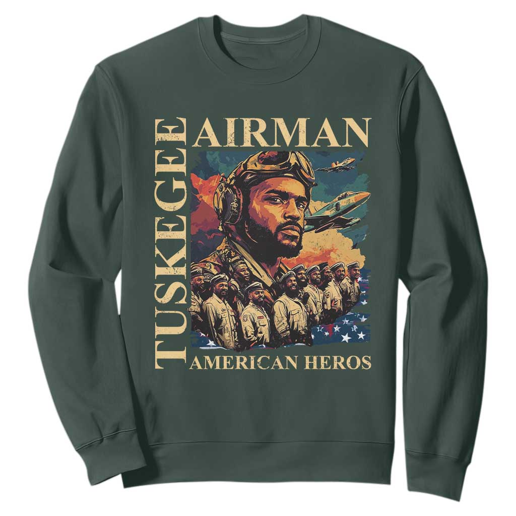 Tuskegee Airman Sweatshirt American Heroes US Pilots Black History TS09