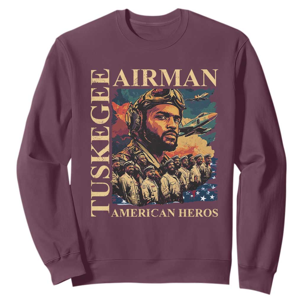 Tuskegee Airman Sweatshirt American Heroes US Pilots Black History TS09