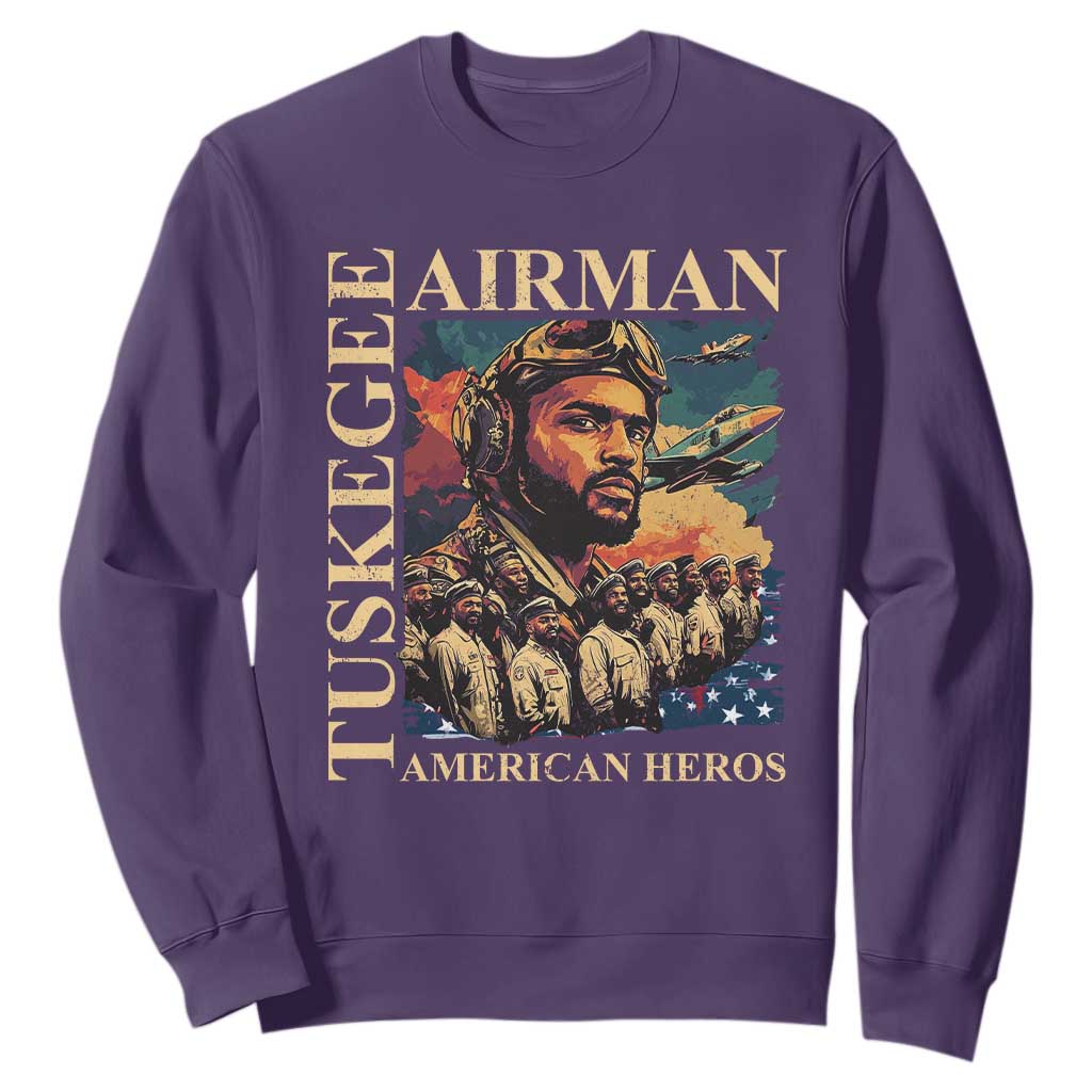 Tuskegee Airman Sweatshirt American Heroes US Pilots Black History TS09
