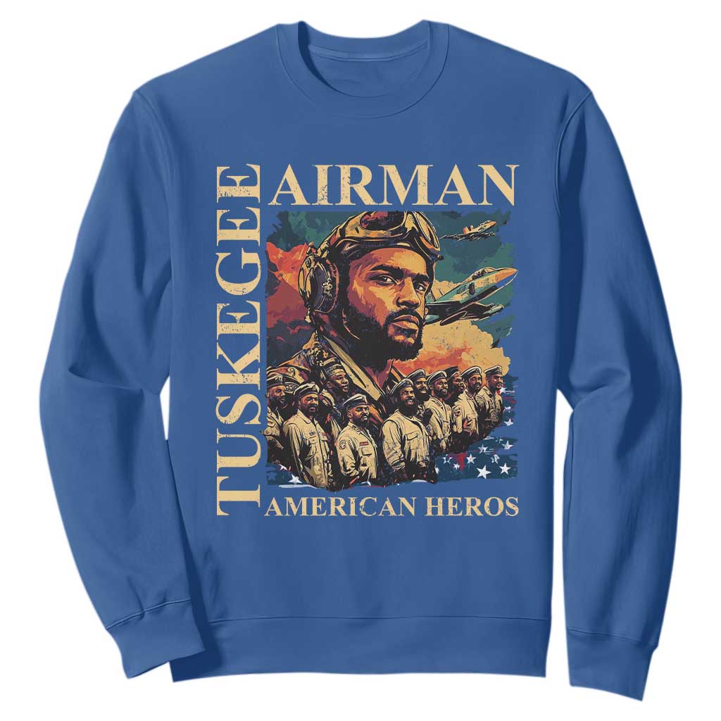 Tuskegee Airman Sweatshirt American Heroes US Pilots Black History TS09