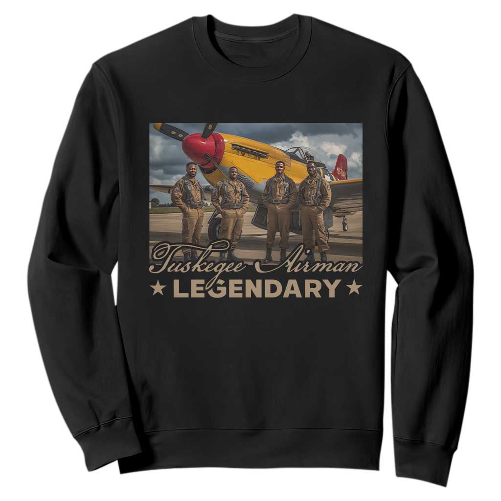 Tuskegee Airman Sweatshirt Legendary US Pilots Black History TS09