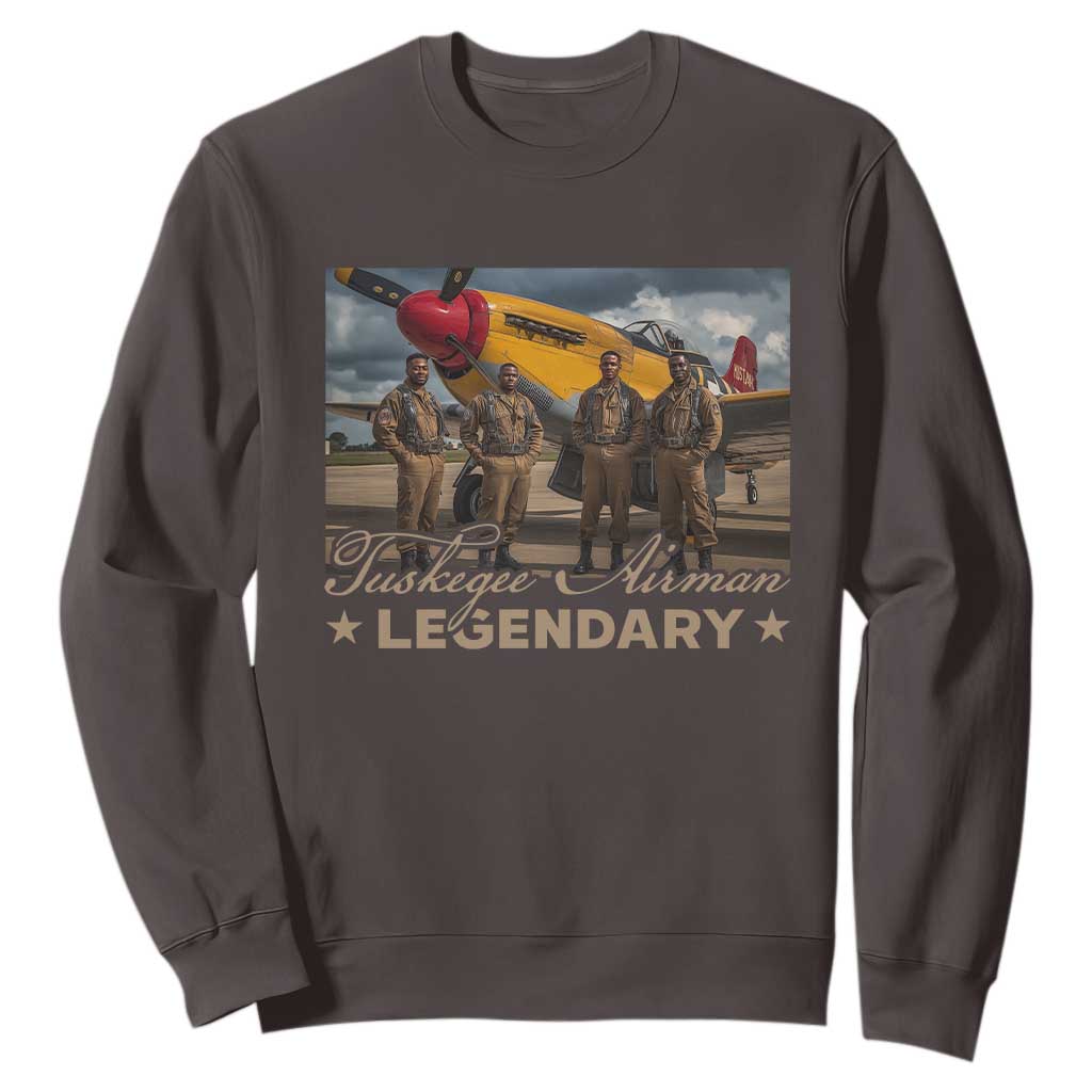 Tuskegee Airman Sweatshirt Legendary US Pilots Black History TS09