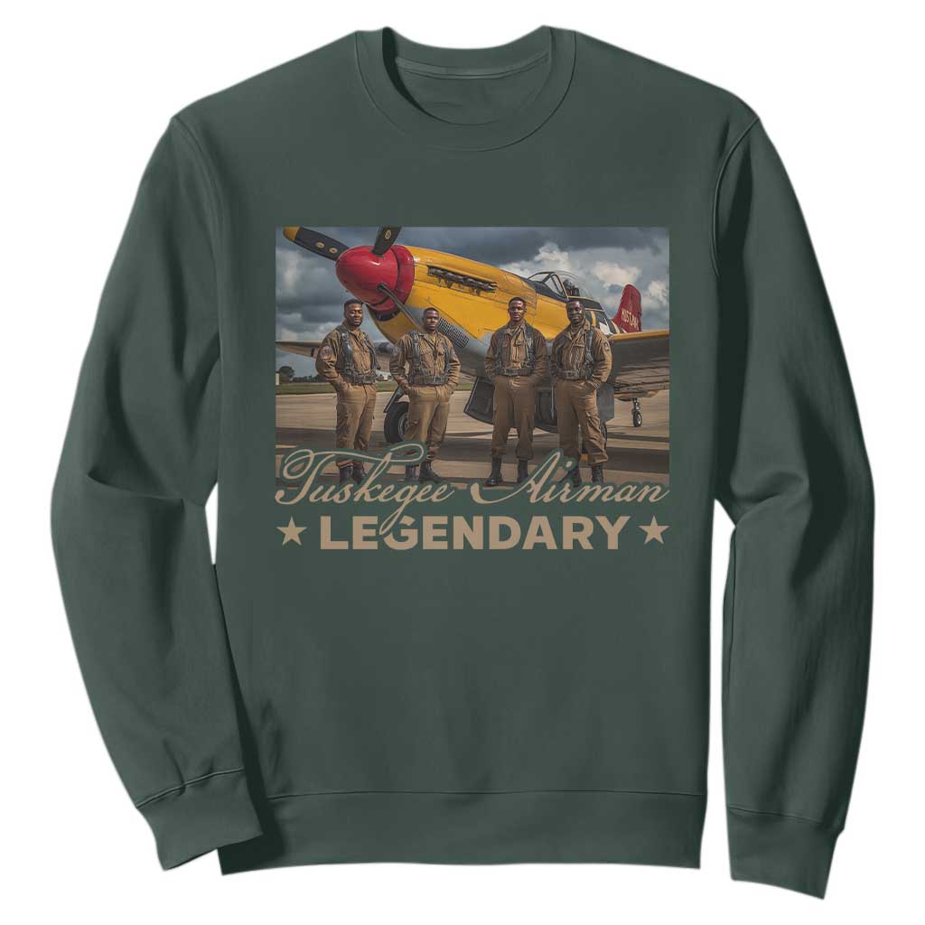 Tuskegee Airman Sweatshirt Legendary US Pilots Black History TS09