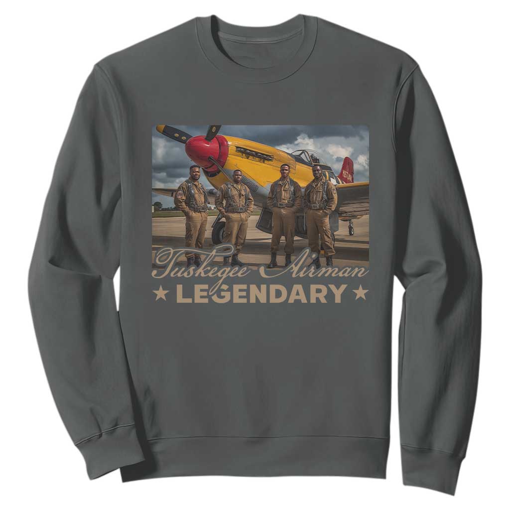Tuskegee Airman Sweatshirt Legendary US Pilots Black History TS09