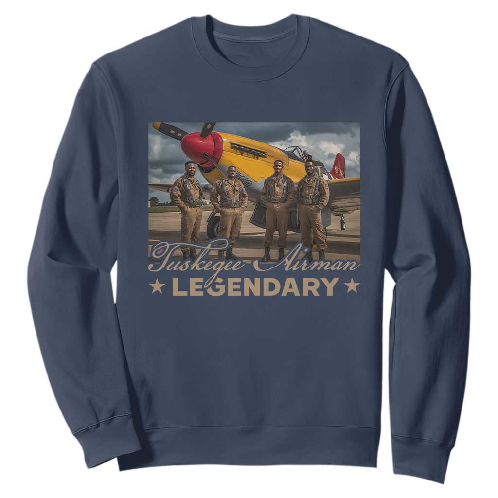 Tuskegee Airman Sweatshirt Legendary US Pilots Black History TS09