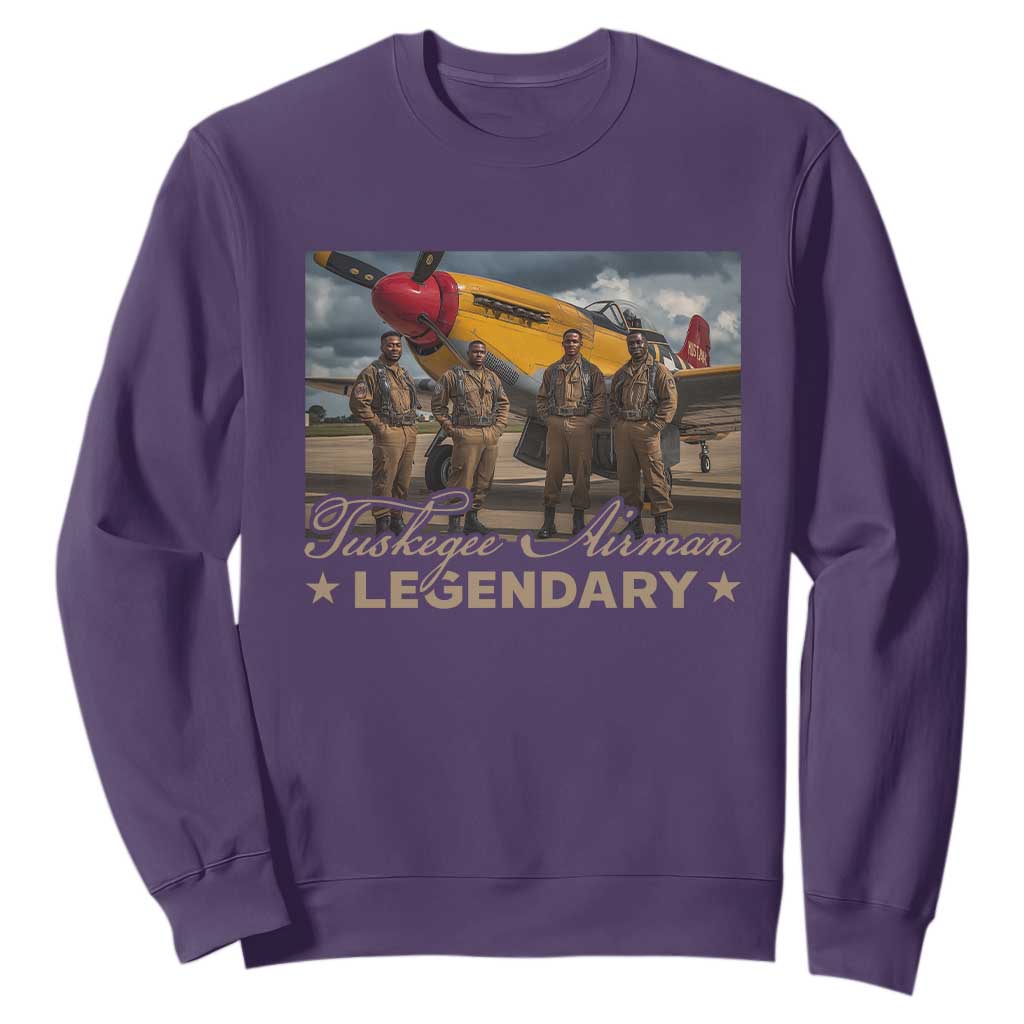Tuskegee Airman Sweatshirt Legendary US Pilots Black History TS09