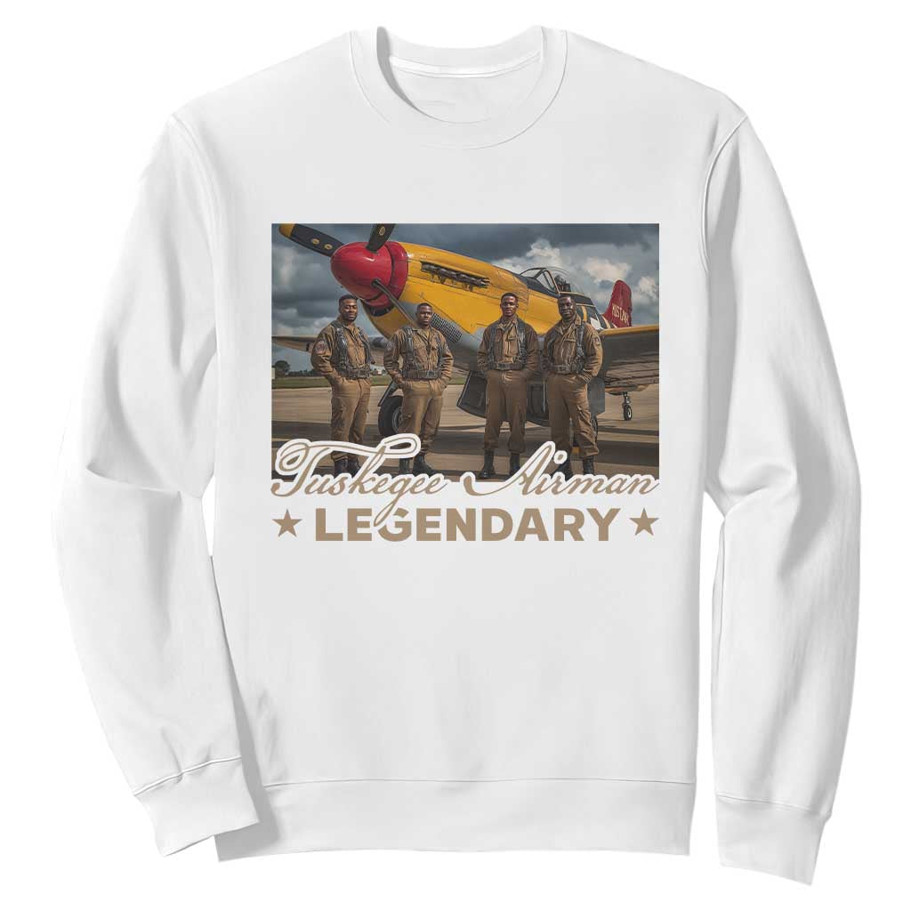 Tuskegee Airman Sweatshirt Legendary US Pilots Black History TS09