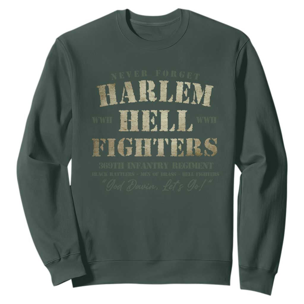 Harlem Hellfighters Sweatshirt African American Black History Military Soldiers TS09