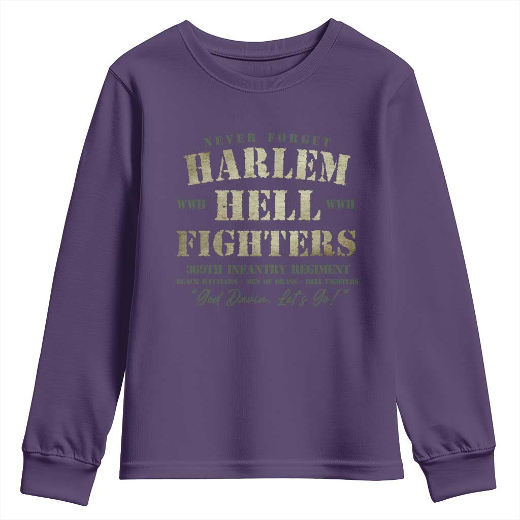 Harlem Hellfighters Youth Sweatshirt African American Black History Military Soldiers TS09