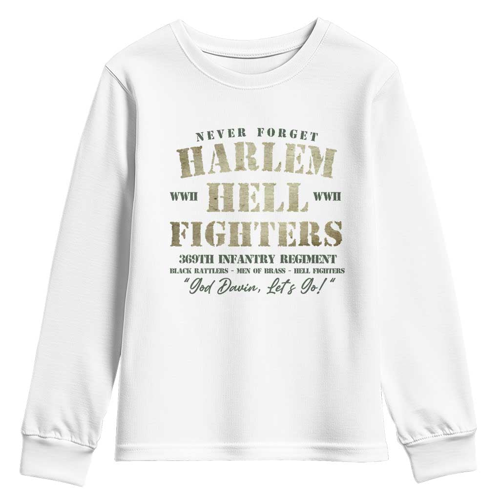 Harlem Hellfighters Youth Sweatshirt African American Black History Military Soldiers TS09