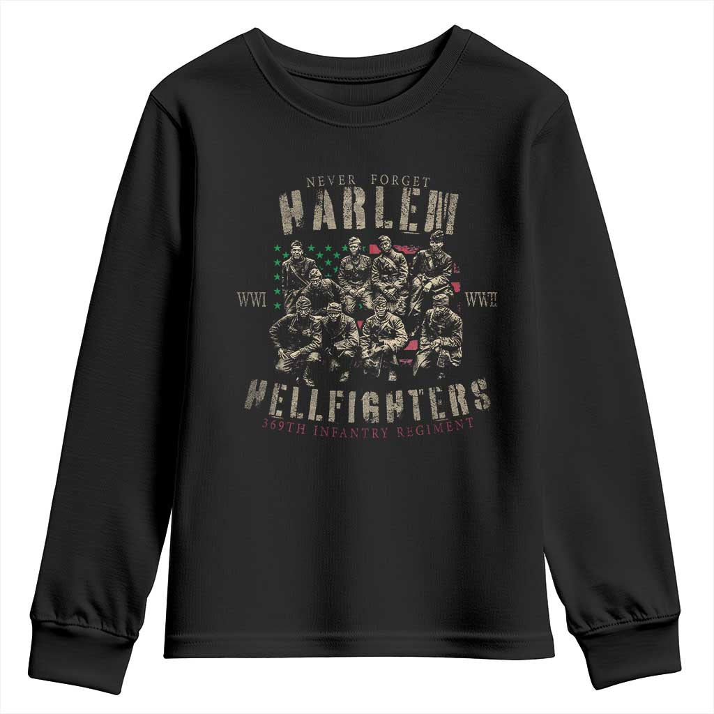 Harlem Hellfighters Youth Sweatshirt American Military Soldiers Black History TS09