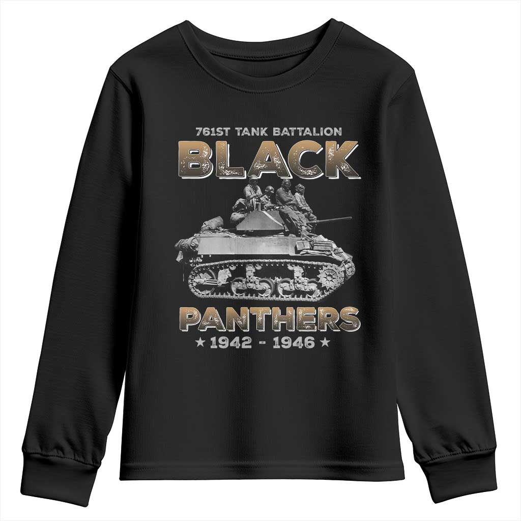 761st Tank Battalion Tribute Youth Sweatshirt Black Panther Party History TS09