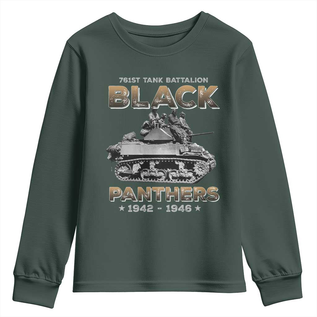 761st Tank Battalion Tribute Youth Sweatshirt Black Panther Party History TS09