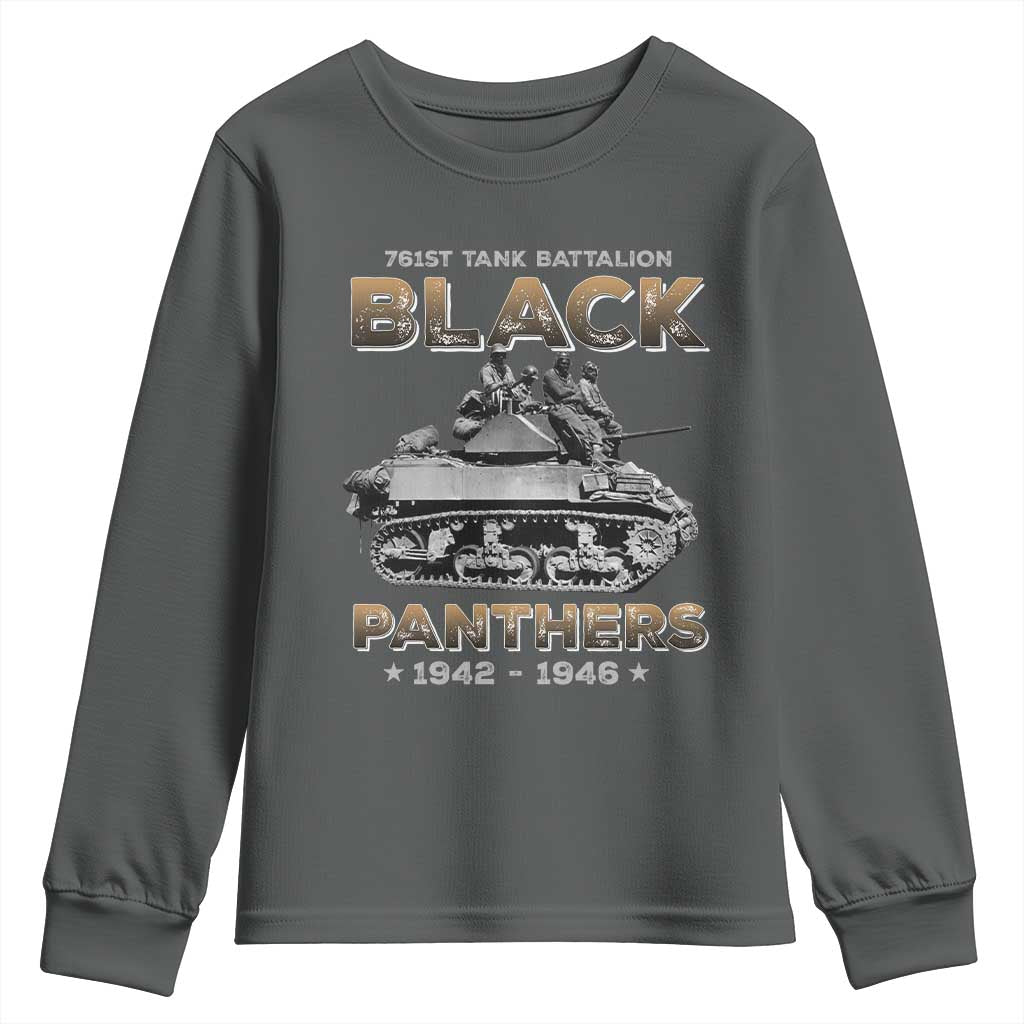 761st Tank Battalion Tribute Youth Sweatshirt Black Panther Party History TS09