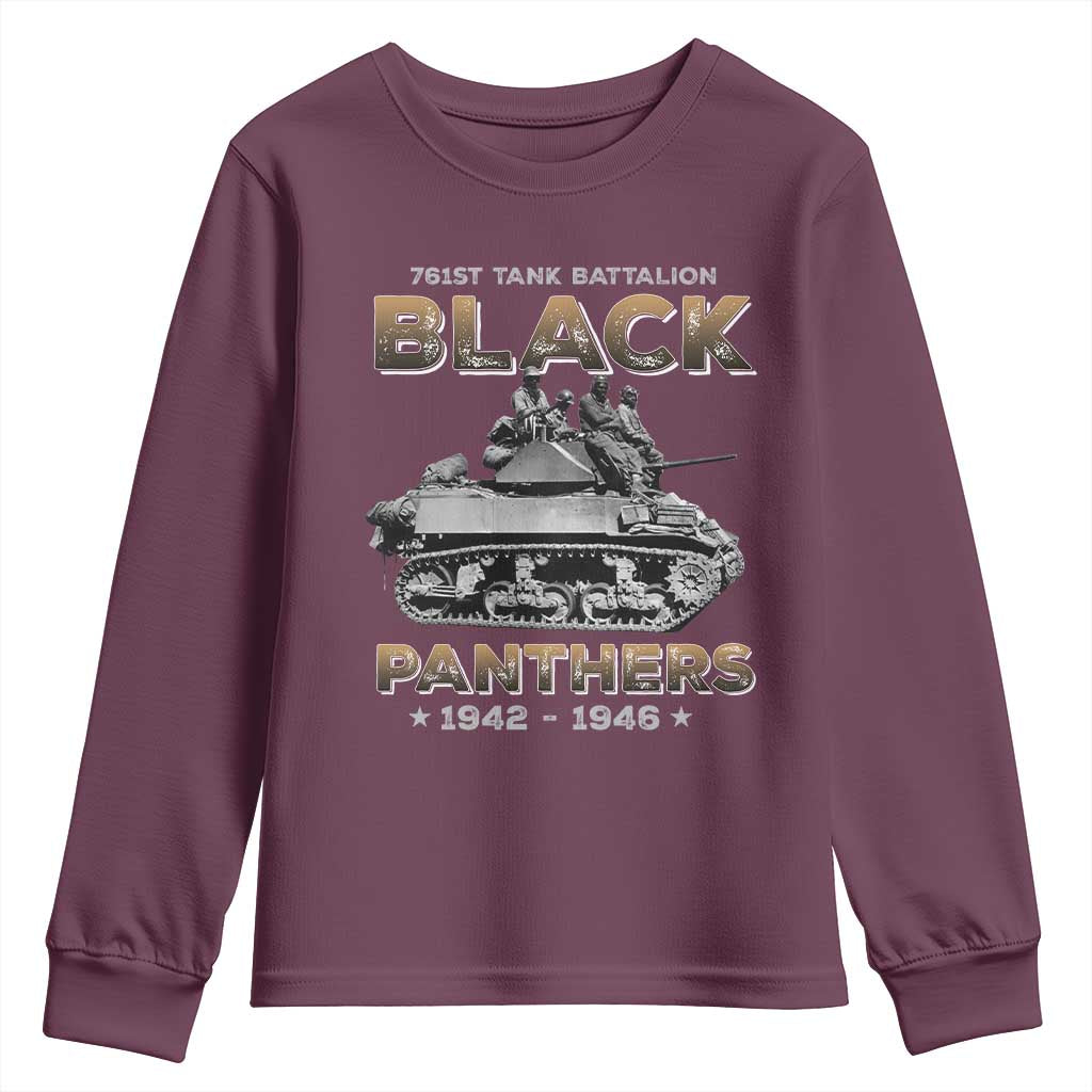 761st Tank Battalion Tribute Youth Sweatshirt Black Panther Party History TS09