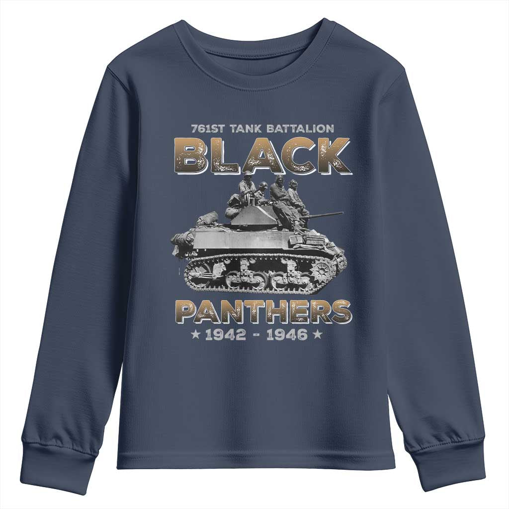 761st Tank Battalion Tribute Youth Sweatshirt Black Panther Party History TS09