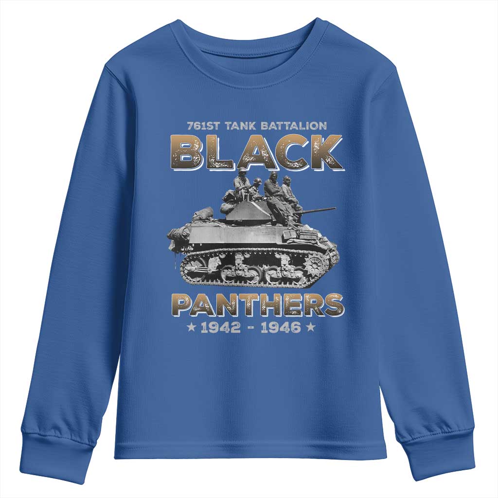761st Tank Battalion Tribute Youth Sweatshirt Black Panther Party History TS09