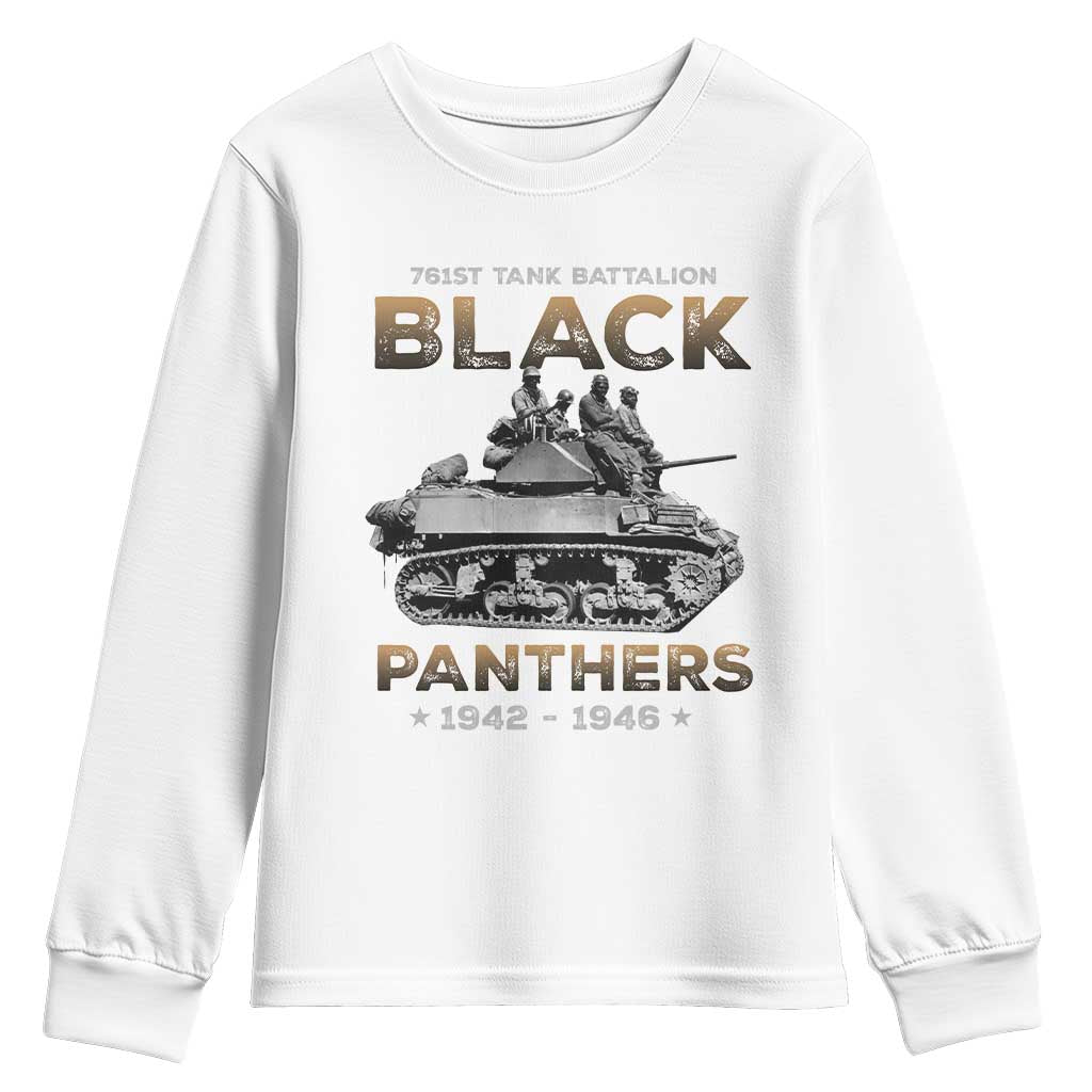 761st Tank Battalion Tribute Youth Sweatshirt Black Panther Party History TS09