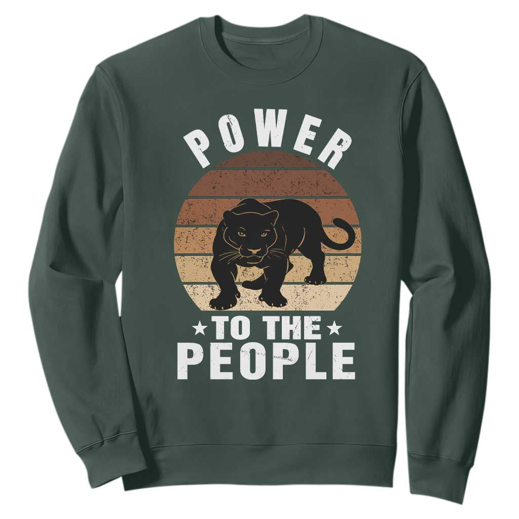 Black Panther Party Sweatshirt Power To The People Black History TS09