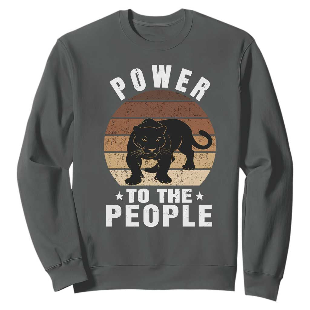 Black Panther Party Sweatshirt Power To The People Black History TS09