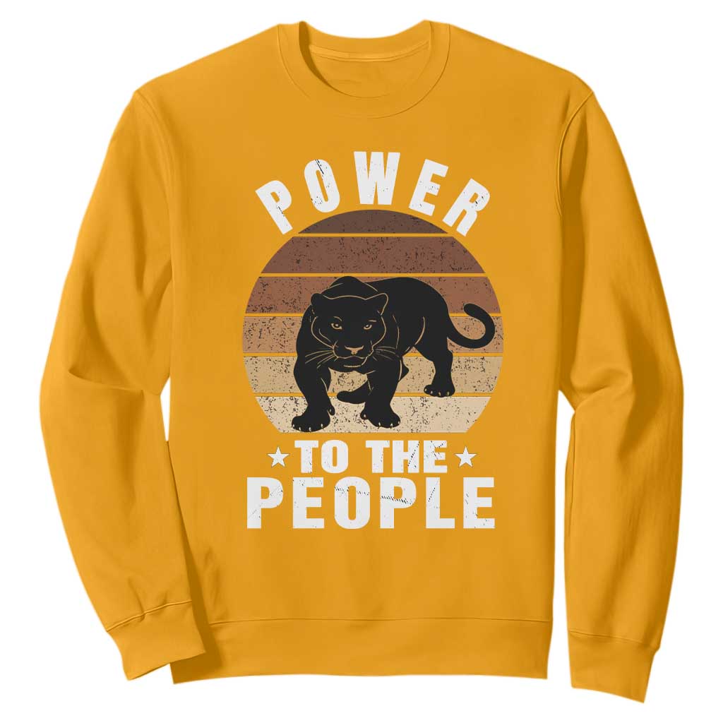 Black Panther Party Sweatshirt Power To The People Black History TS09