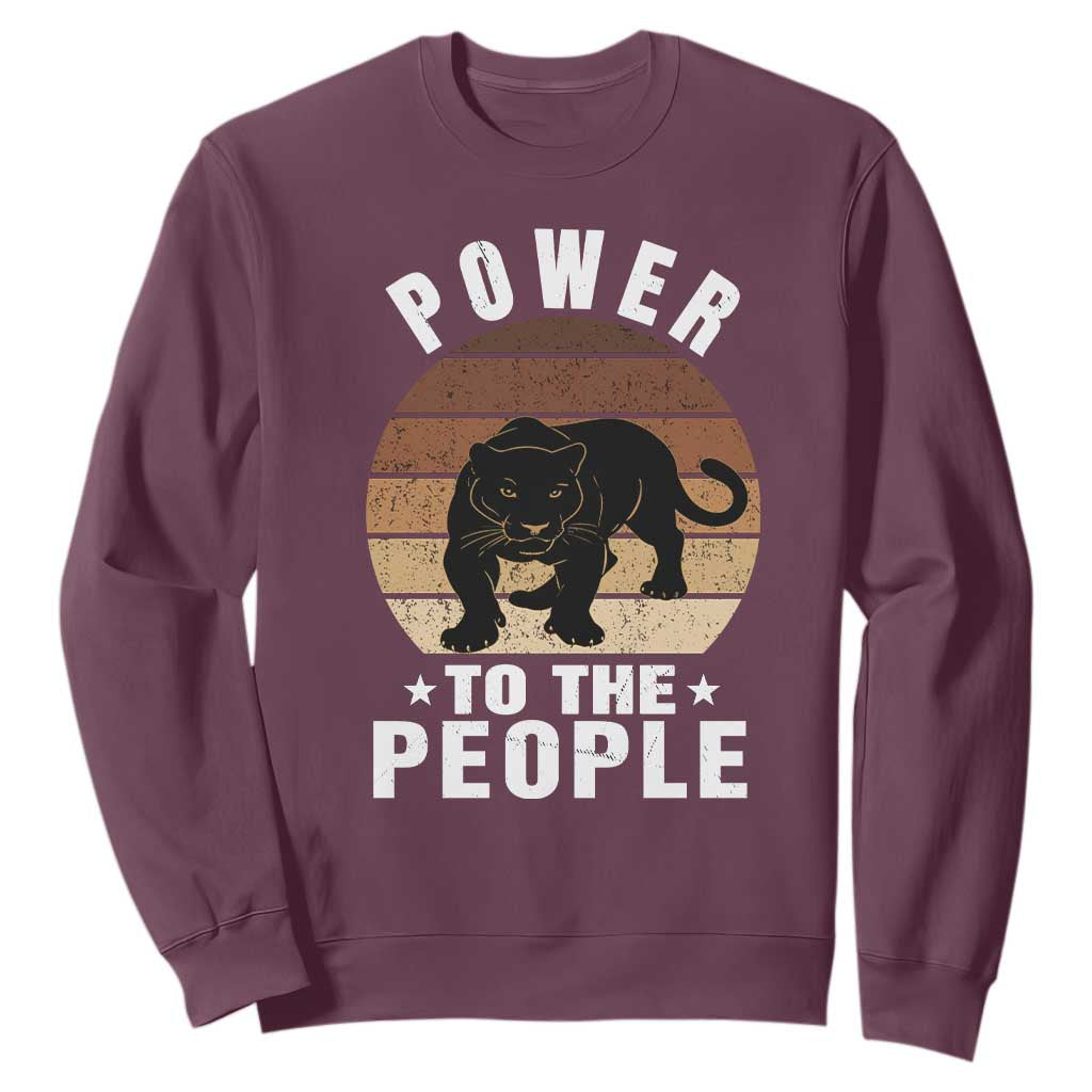 Black Panther Party Sweatshirt Power To The People Black History TS09