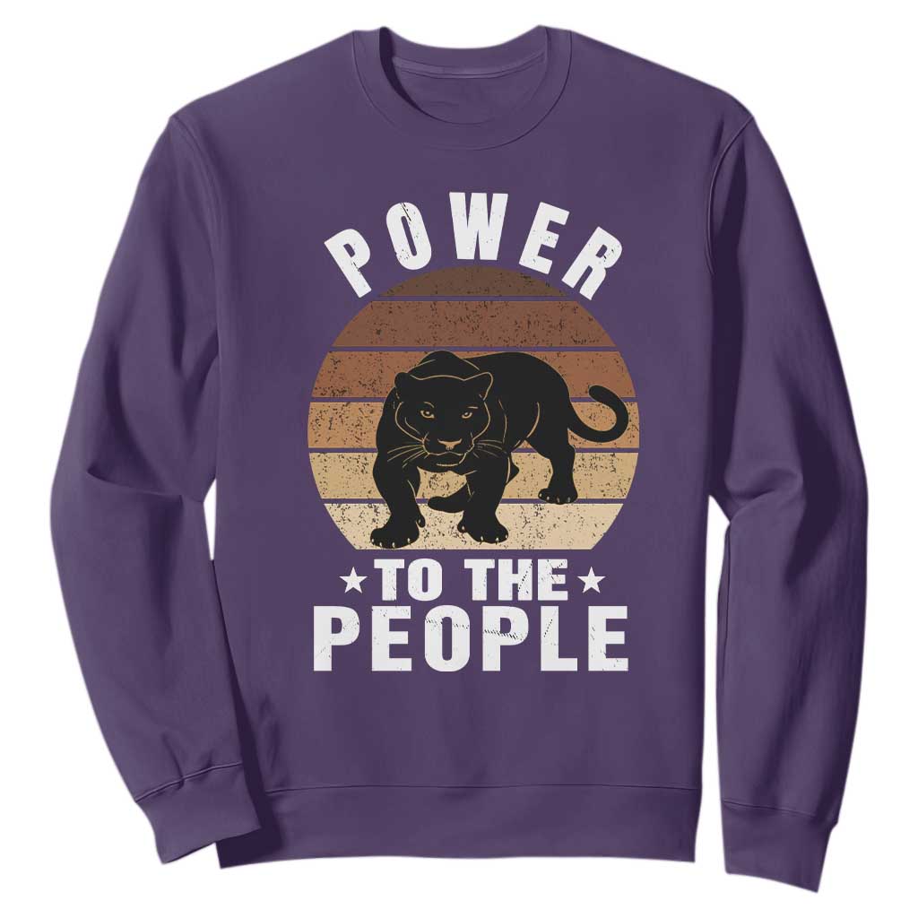Black Panther Party Sweatshirt Power To The People Black History TS09