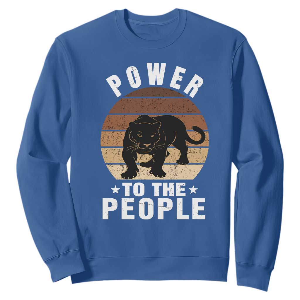 Black Panther Party Sweatshirt Power To The People Black History TS09