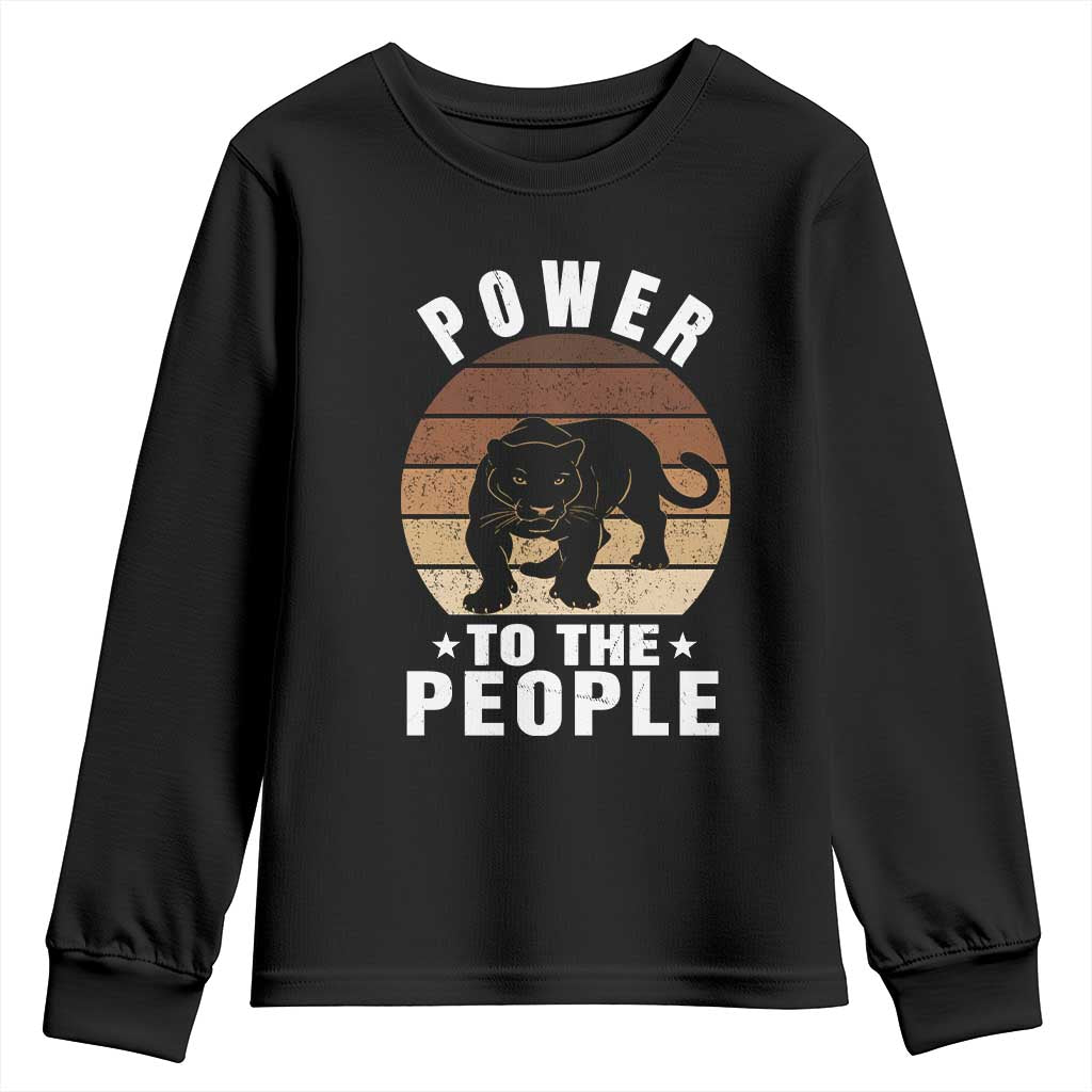 Black Panther Party Youth Sweatshirt Power To The People Black History TS09