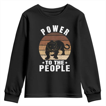Black Panther Party Youth Sweatshirt Power To The People Black History TS09