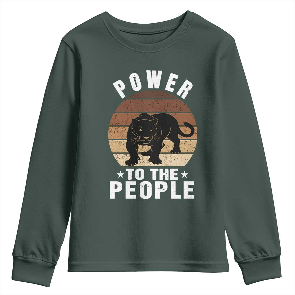 Black Panther Party Youth Sweatshirt Power To The People Black History TS09