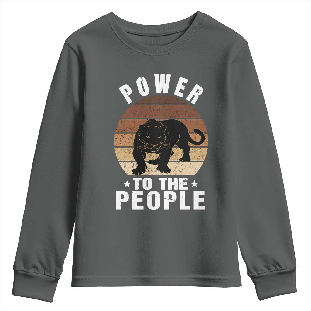 Black Panther Party Youth Sweatshirt Power To The People Black History TS09