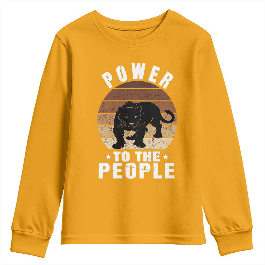 Black Panther Party Youth Sweatshirt Power To The People Black History TS09