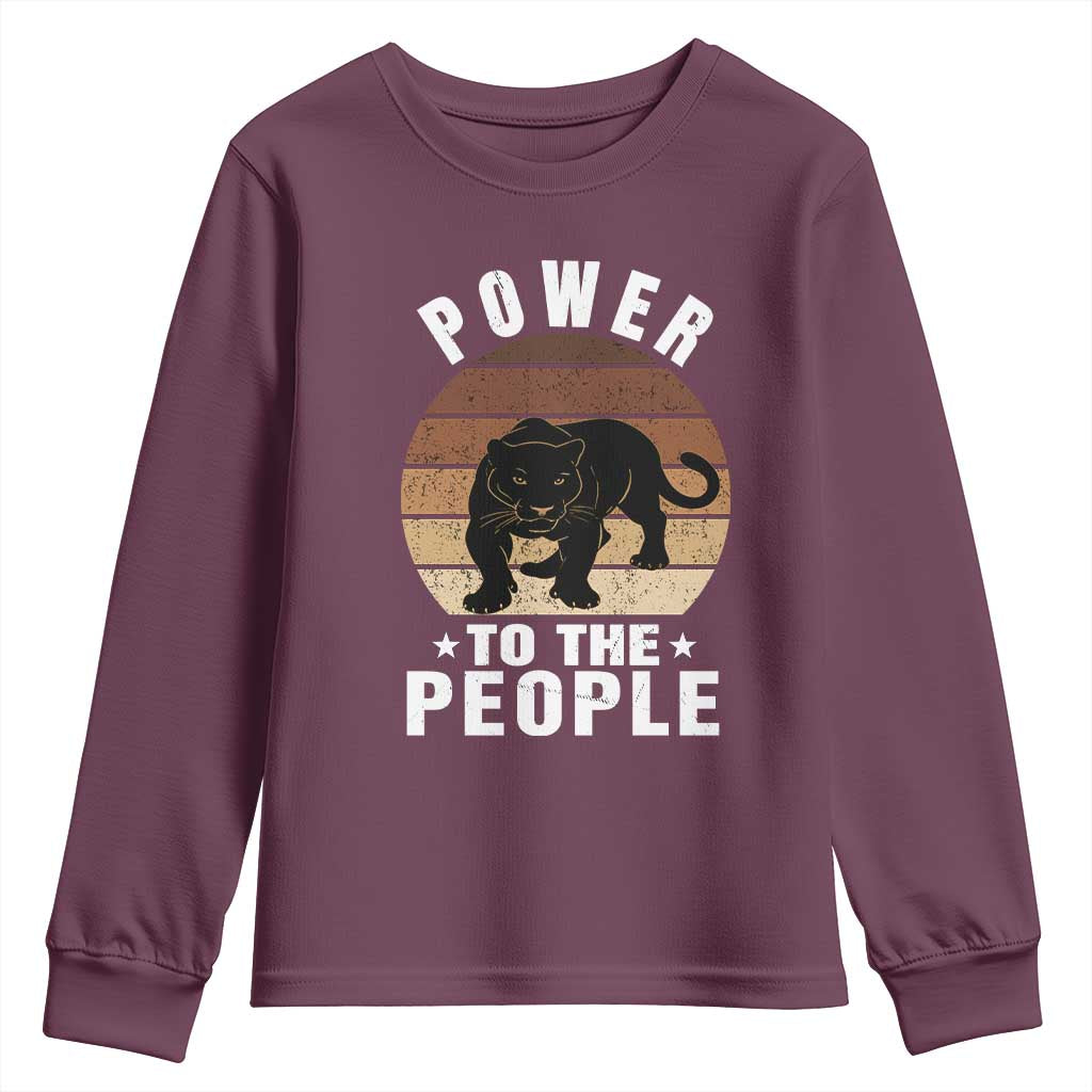 Black Panther Party Youth Sweatshirt Power To The People Black History TS09