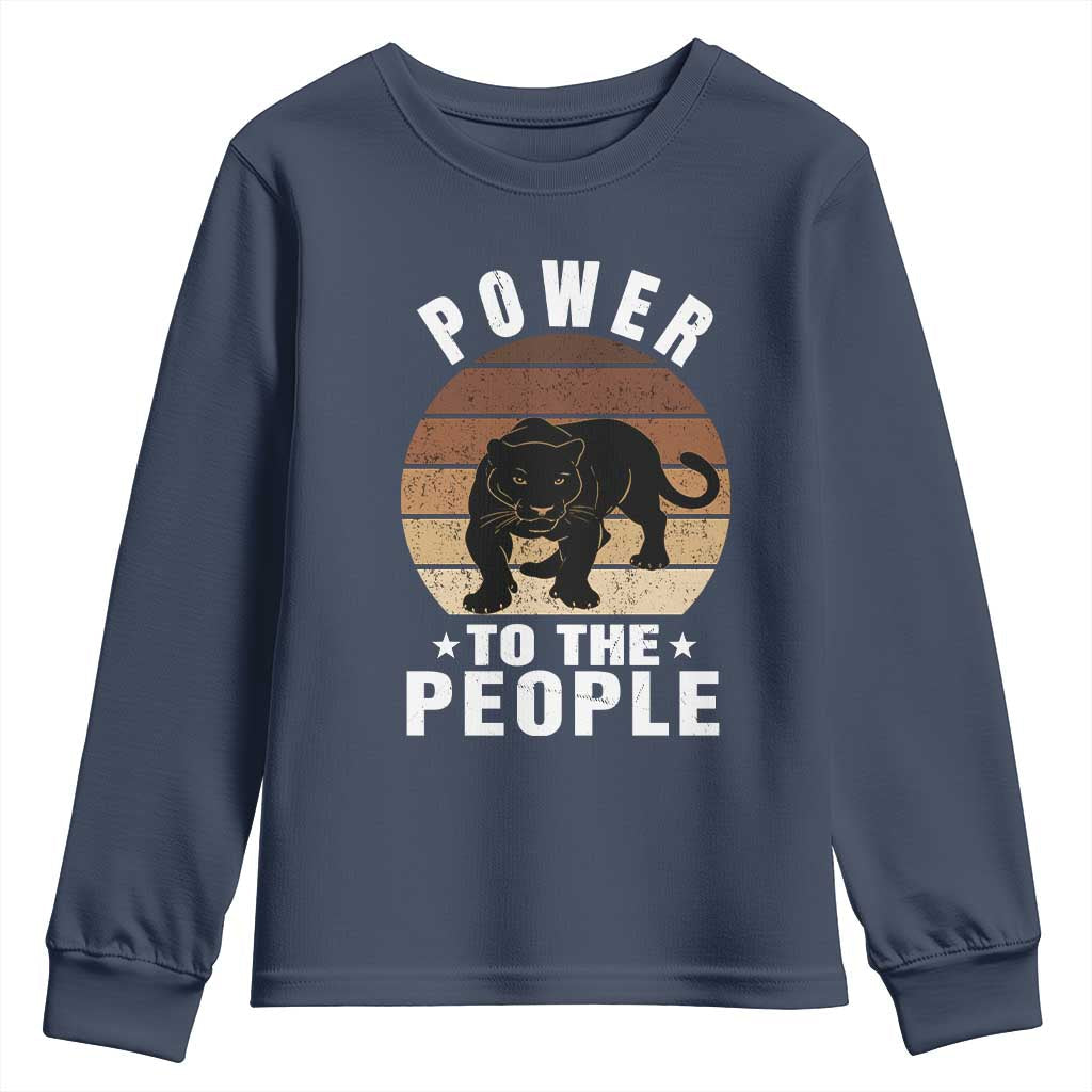 Black Panther Party Youth Sweatshirt Power To The People Black History TS09
