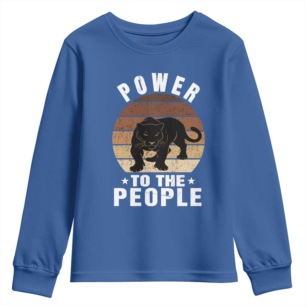 Black Panther Party Youth Sweatshirt Power To The People Black History TS09
