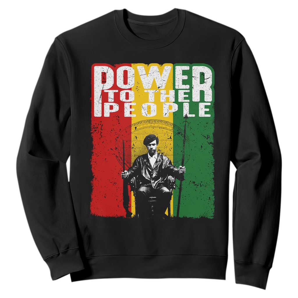Black Panther Party Huey P. Newton Sweatshirt Power To The People TS09