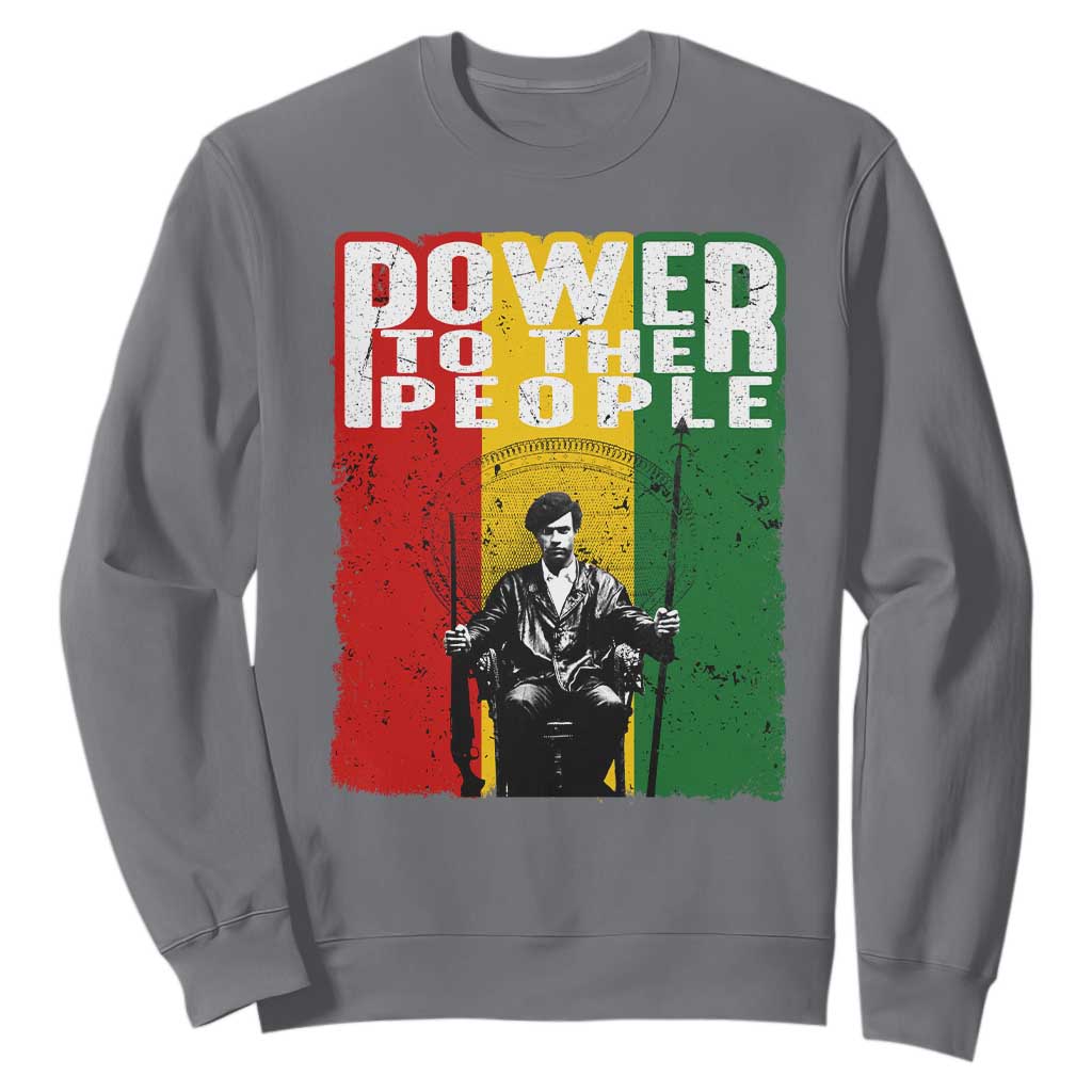 Black Panther Party Huey P. Newton Sweatshirt Power To The People TS09