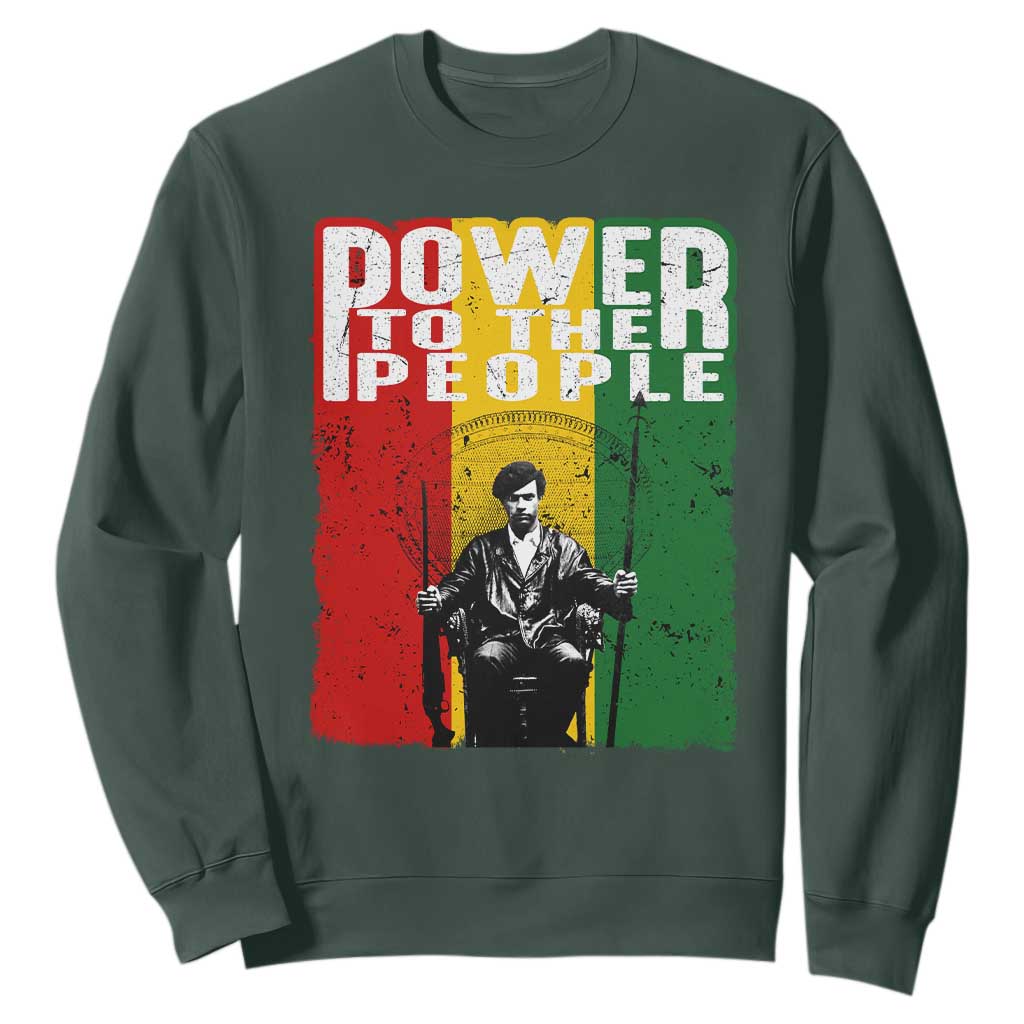 Black Panther Party Huey P. Newton Sweatshirt Power To The People TS09