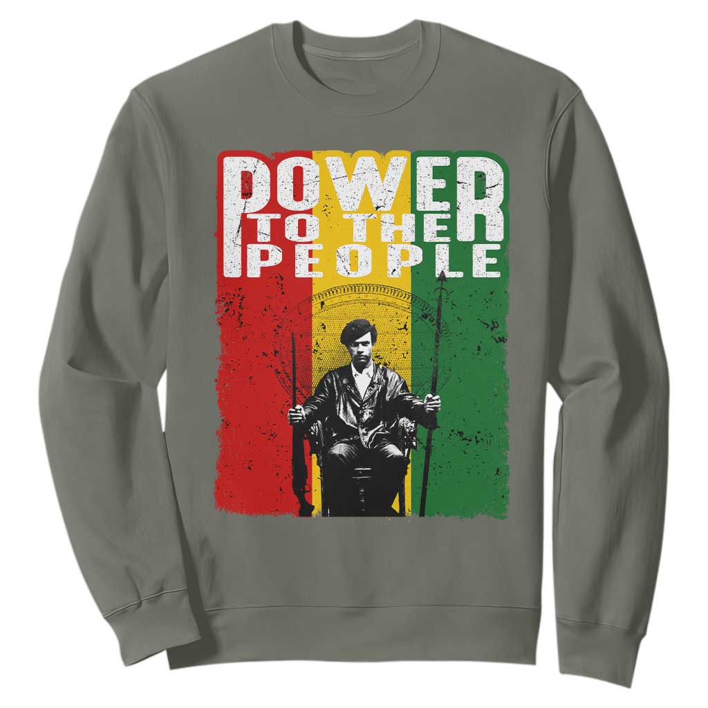 Black Panther Party Huey P. Newton Sweatshirt Power To The People TS09