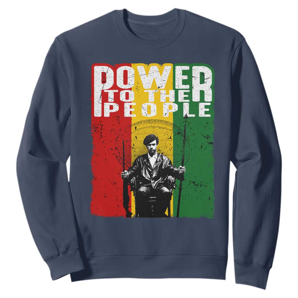 Black Panther Party Huey P. Newton Sweatshirt Power To The People TS09