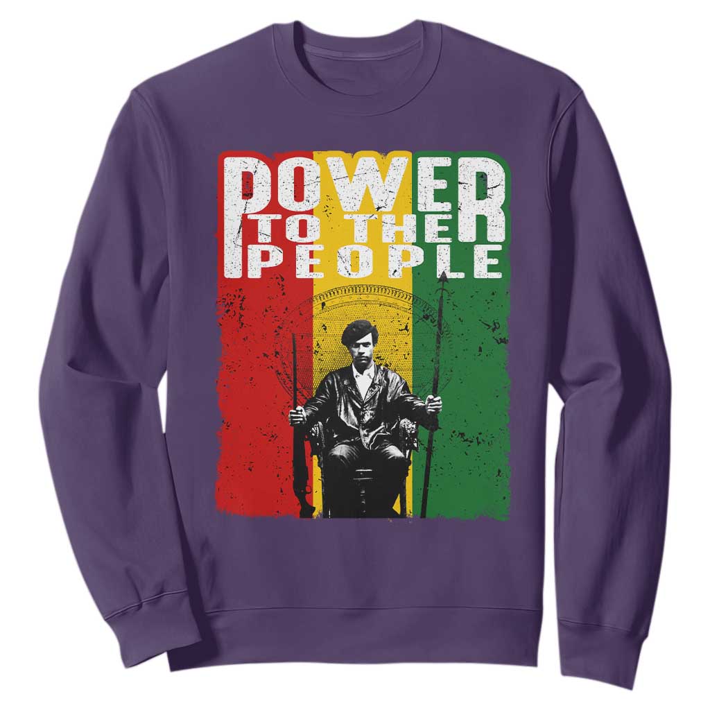 Black Panther Party Huey P. Newton Sweatshirt Power To The People TS09