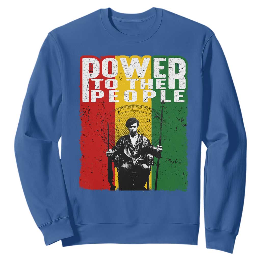 Black Panther Party Huey P. Newton Sweatshirt Power To The People TS09
